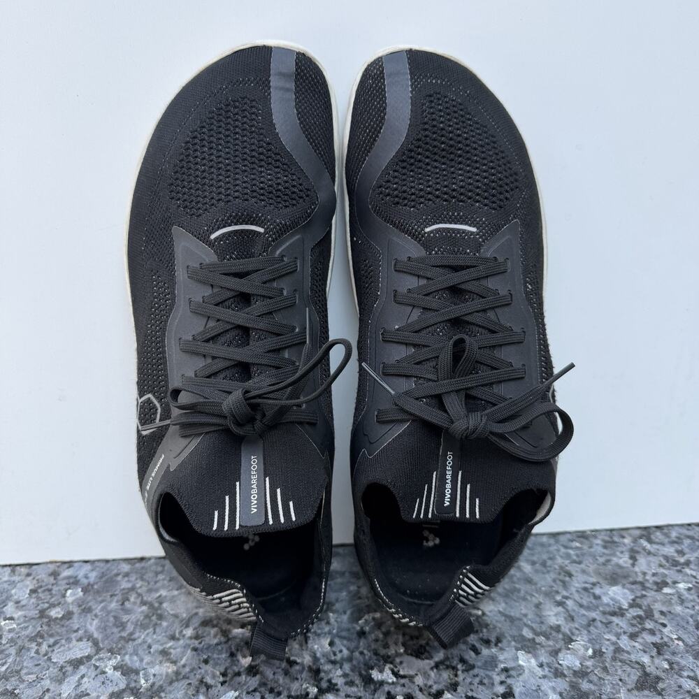 Vivobarefoot Primus Lite Knit Barefoot Sneaker Black Men's Size 44